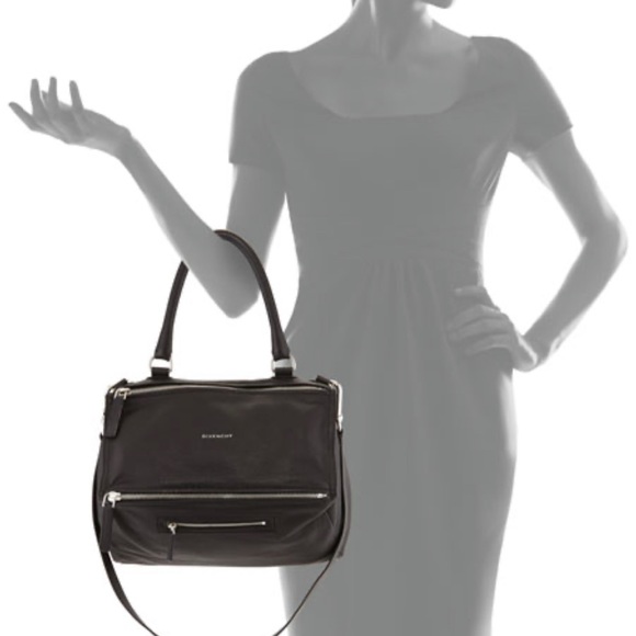 Givenchy Black Pandora sheepskin leather large messenger bag - Picture 1 of 16